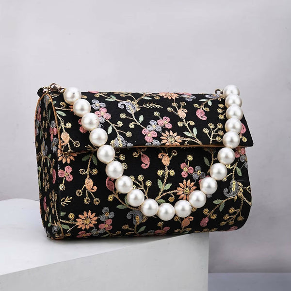 Joban Fashion Women Embellished Potli Clutch - Black - Dista