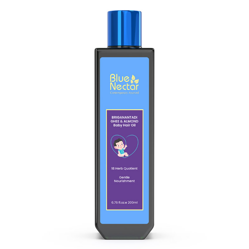 Blue Nectar Baby Hair Oil With Organic Ghee & Almond Oil - Distacart