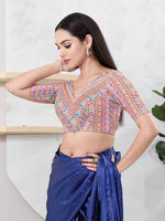 Thumbnail for Joban Fashion Peach Shift Elbow Sleeveless Back Open Blouse