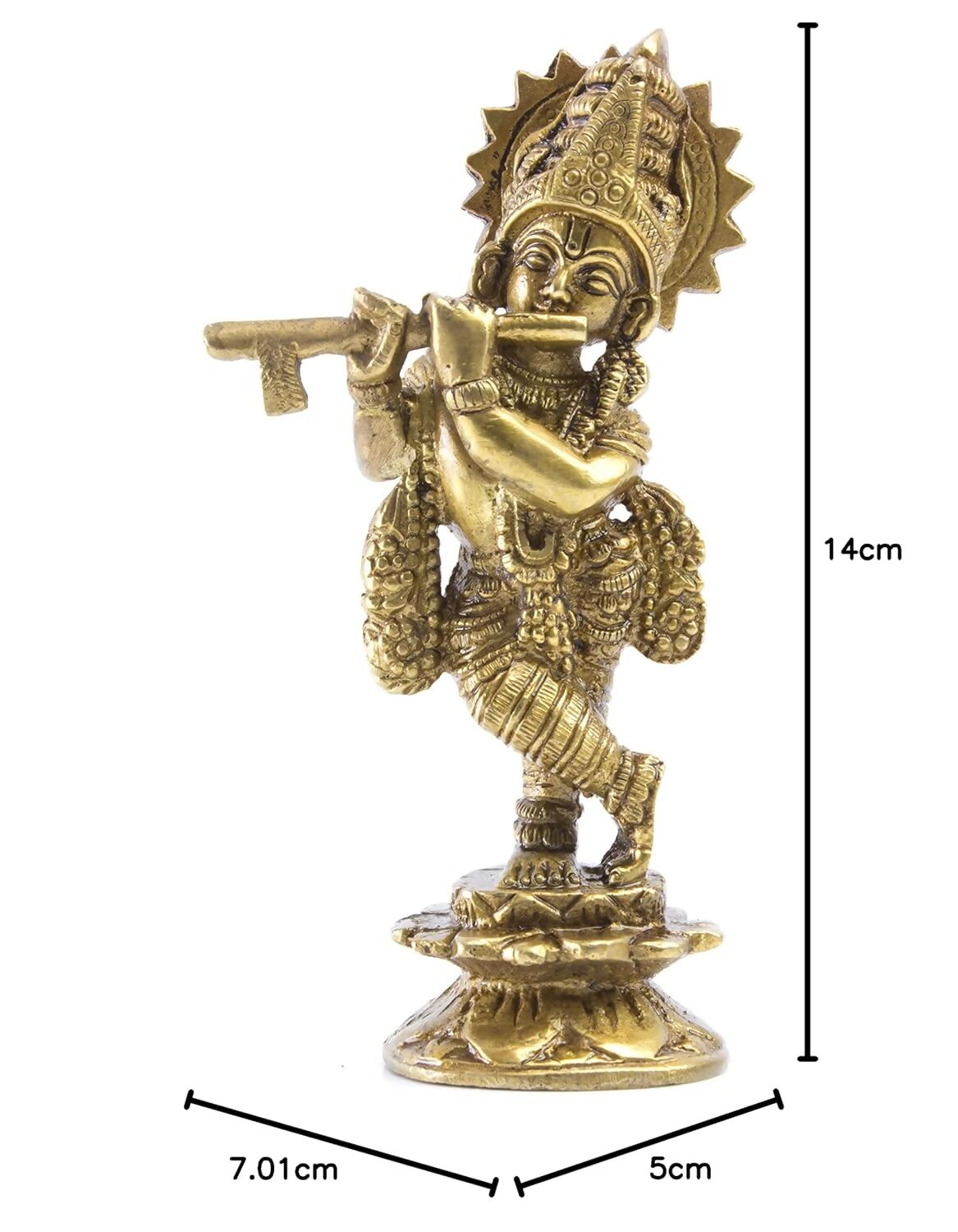 Mohan Joder Beautiful Elegant Brass Lord Krishna Statue - Distacart
