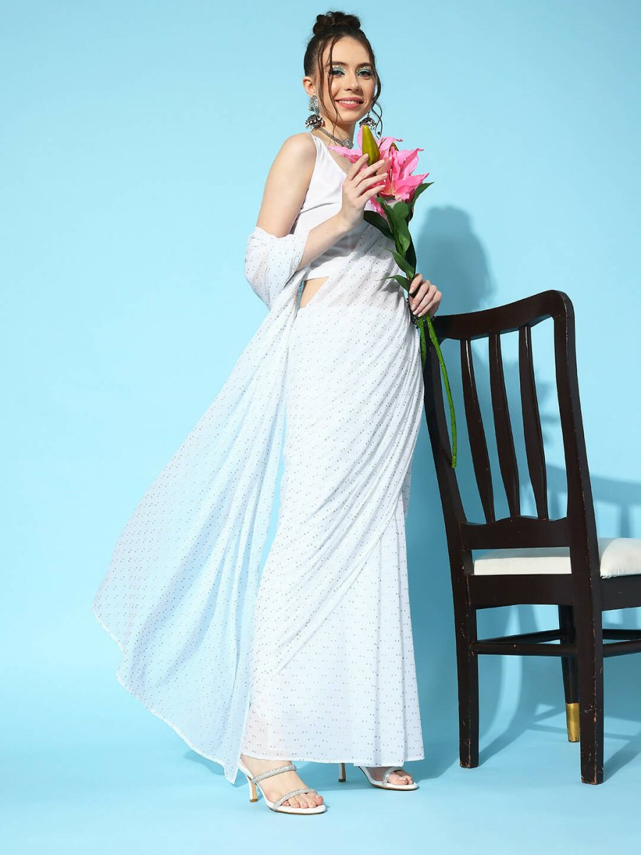 Ahalyaa Women's Traditional wear Saree - White - Distacart