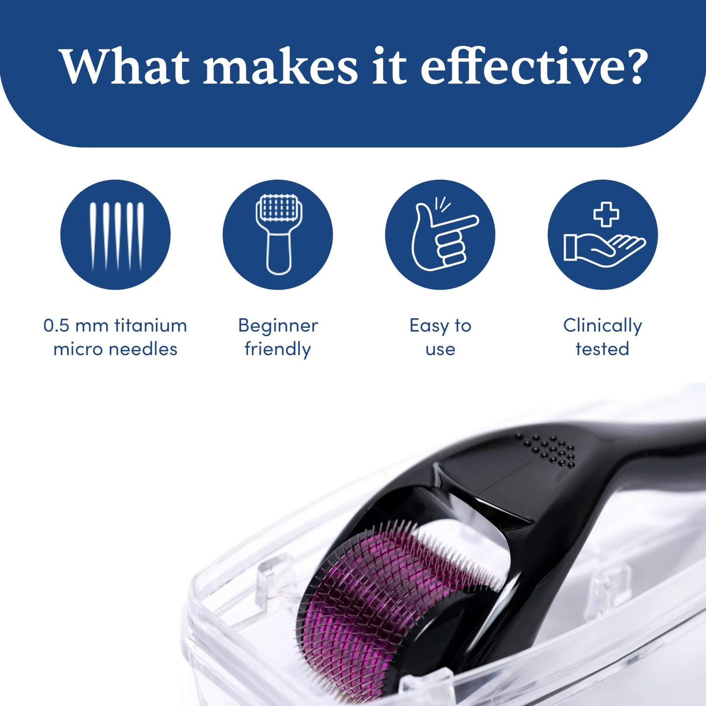 Man Matters Derma Roller with 540 Titanium Alloy Micro Needles 0.5 mm - Distacart