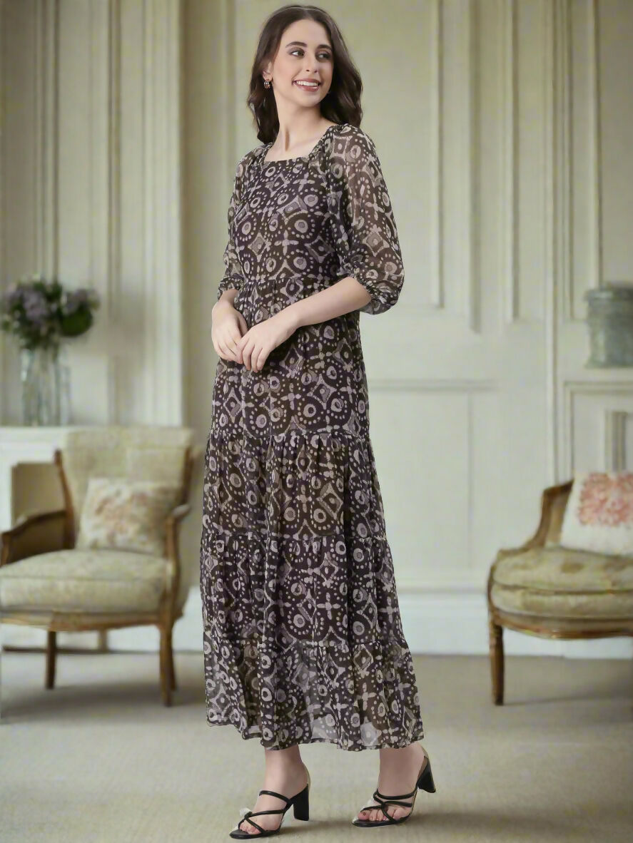 Souchii Printed Maxi Dress