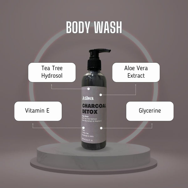 Atisa Charcoal Detox Body Wash - Distacart