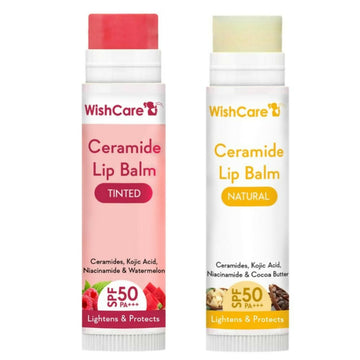 Wishcare Lip Balm Combo - Tinted SPF 50+++ & Natural - Distacart