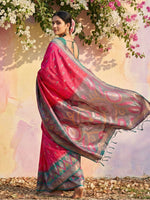 Thumbnail for Shree Shyam Fashion Pink Soft Silk Saree - Distacart