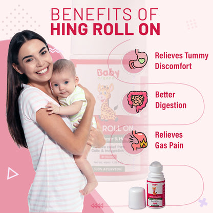 Babyorgano Hing Roll On and Natural Cold Relief Roll On Combo - Distacart
