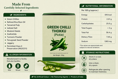 Image 7 of Gulabs Green Chilli Thokku Pickle