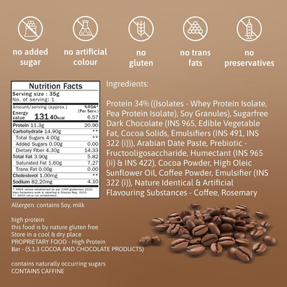 Phab Protein Bars With Protein Mocha Nut Fudge - Dista