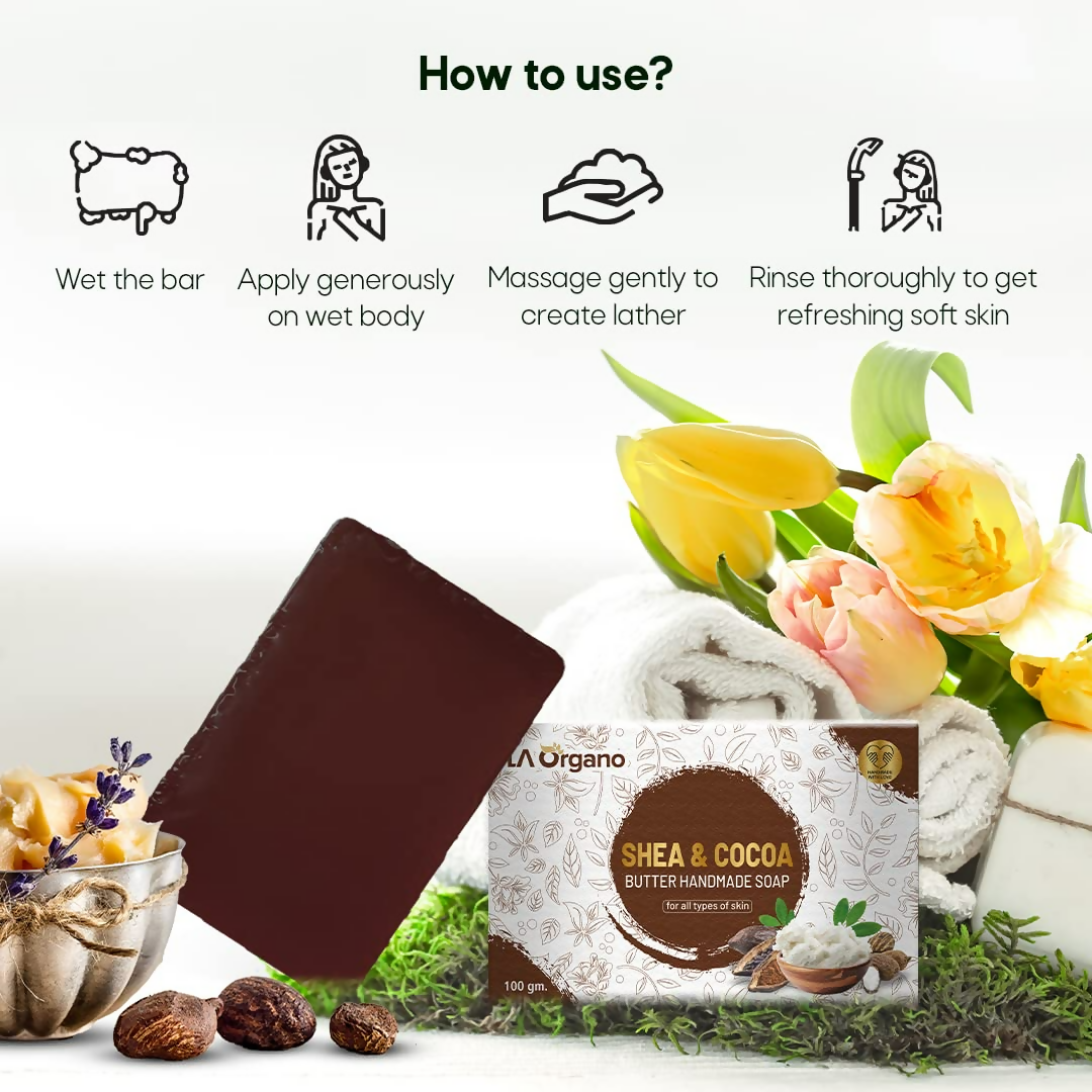Buy LA Organo Shea & Cocoa Butter Handmade Soap Online at Best Price