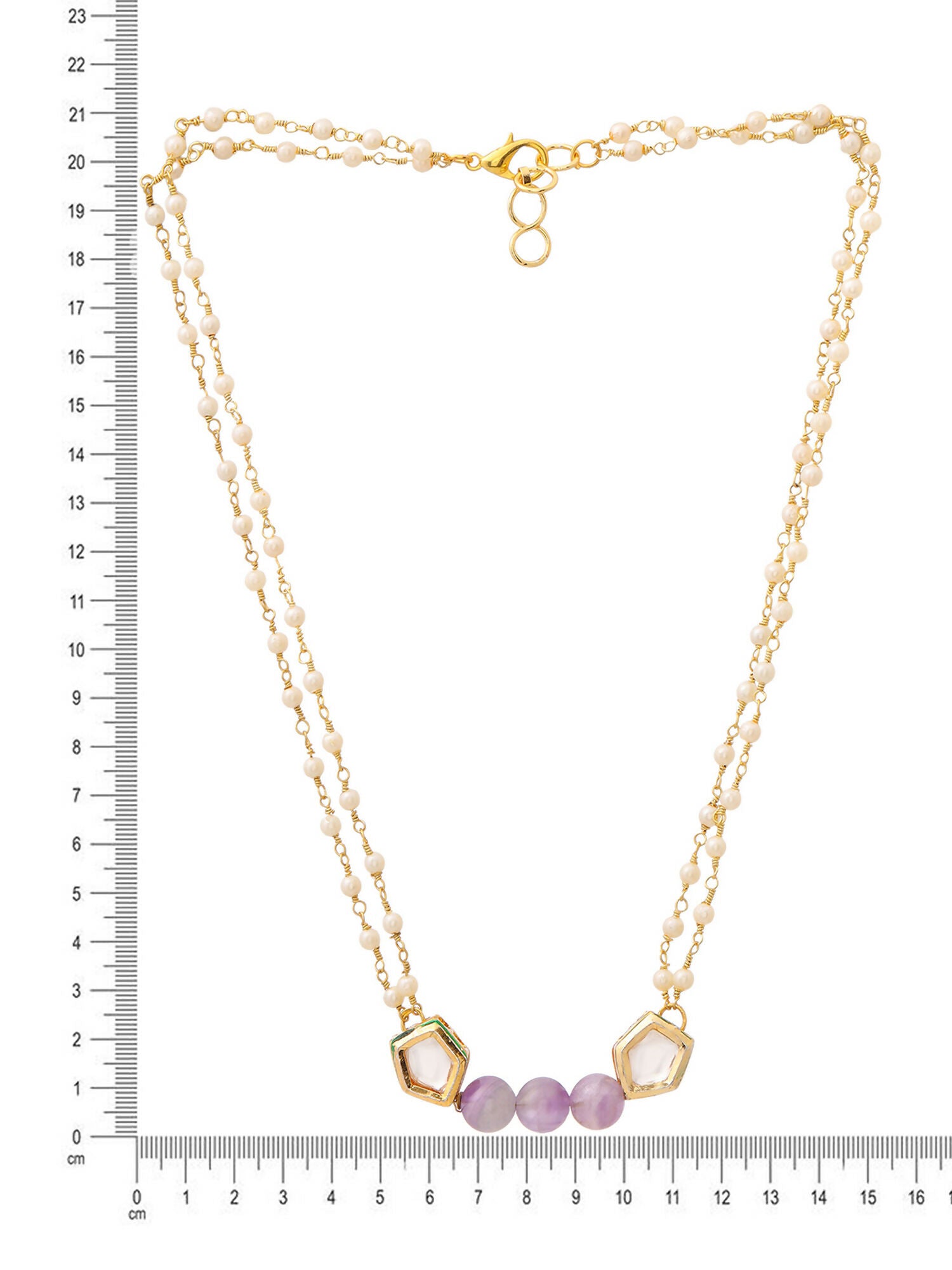 Ruby Raang Purple Amethyst Kundan Necklace - Distacart