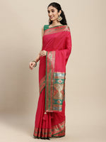 Thumbnail for Astita Silk Blend Maroon Saree