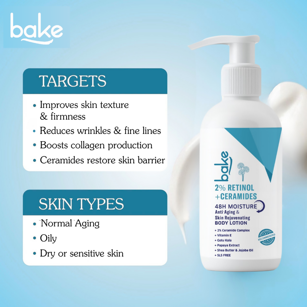Bake 2% Retinol + Ceramides Body Lotion