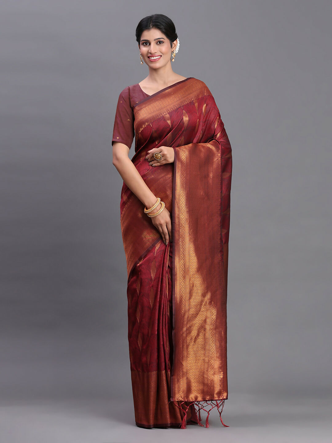 Astita Silk Maroon Saree