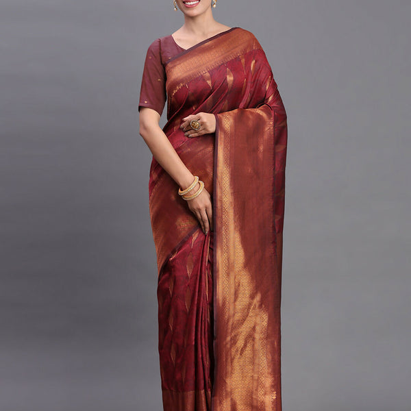 Astita Silk Maroon Saree
