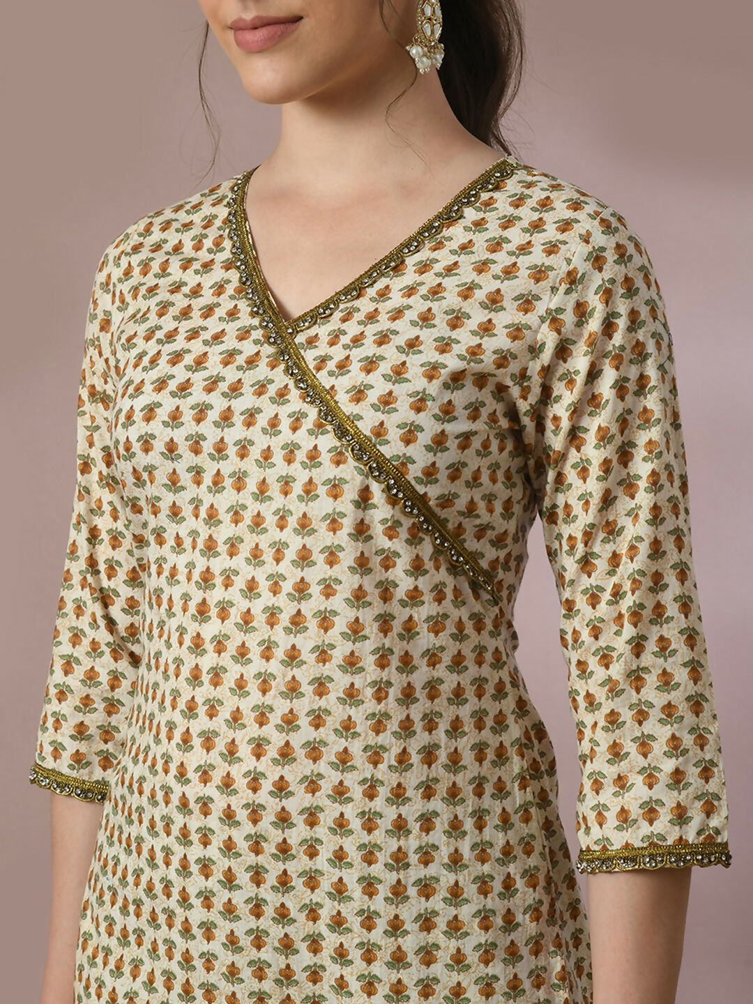 Myshka Women's Multi Printed Cotton Straight Party Kurta Set - Distacart