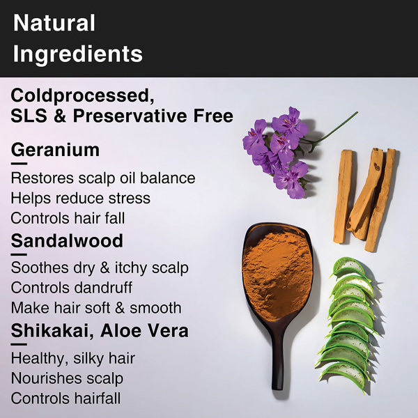 Soulflower Sandalwood Geranium Hair Cleansing Bar - Distacart