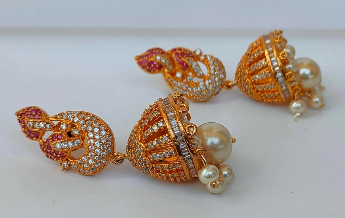 Ad Ruby Designer Jhumkas - Distacart