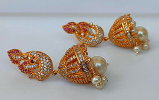 Ad Ruby Designer Jhumkas - Distacart