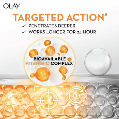 Olay Vitamin C Kit For 2x Glow - Cream With Free Cleanser - Distacart