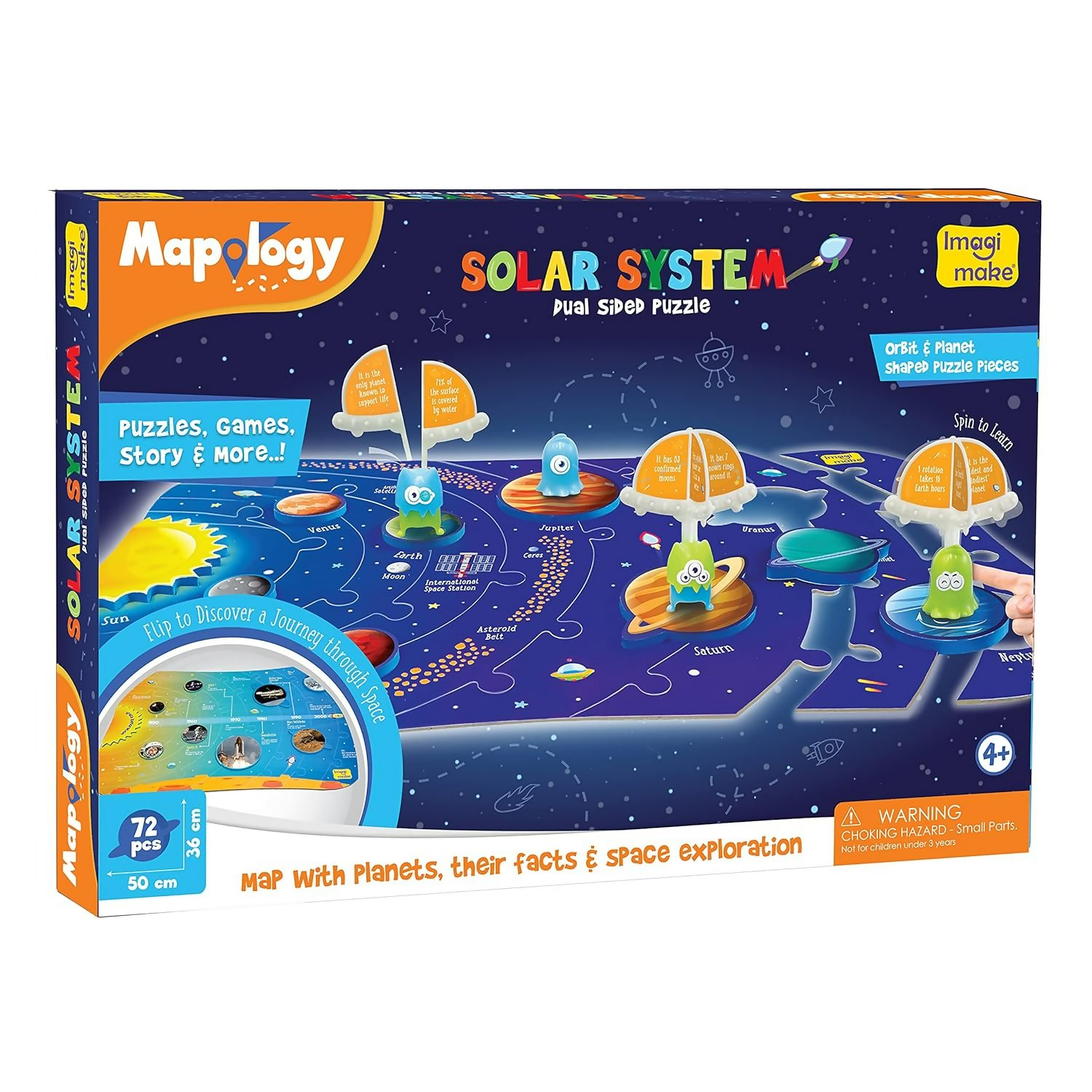 Imagimake Mapology Solar System Puzzle - Learning Aid And Educational Toy - For Kids Age 4 And Above (Solar System)
