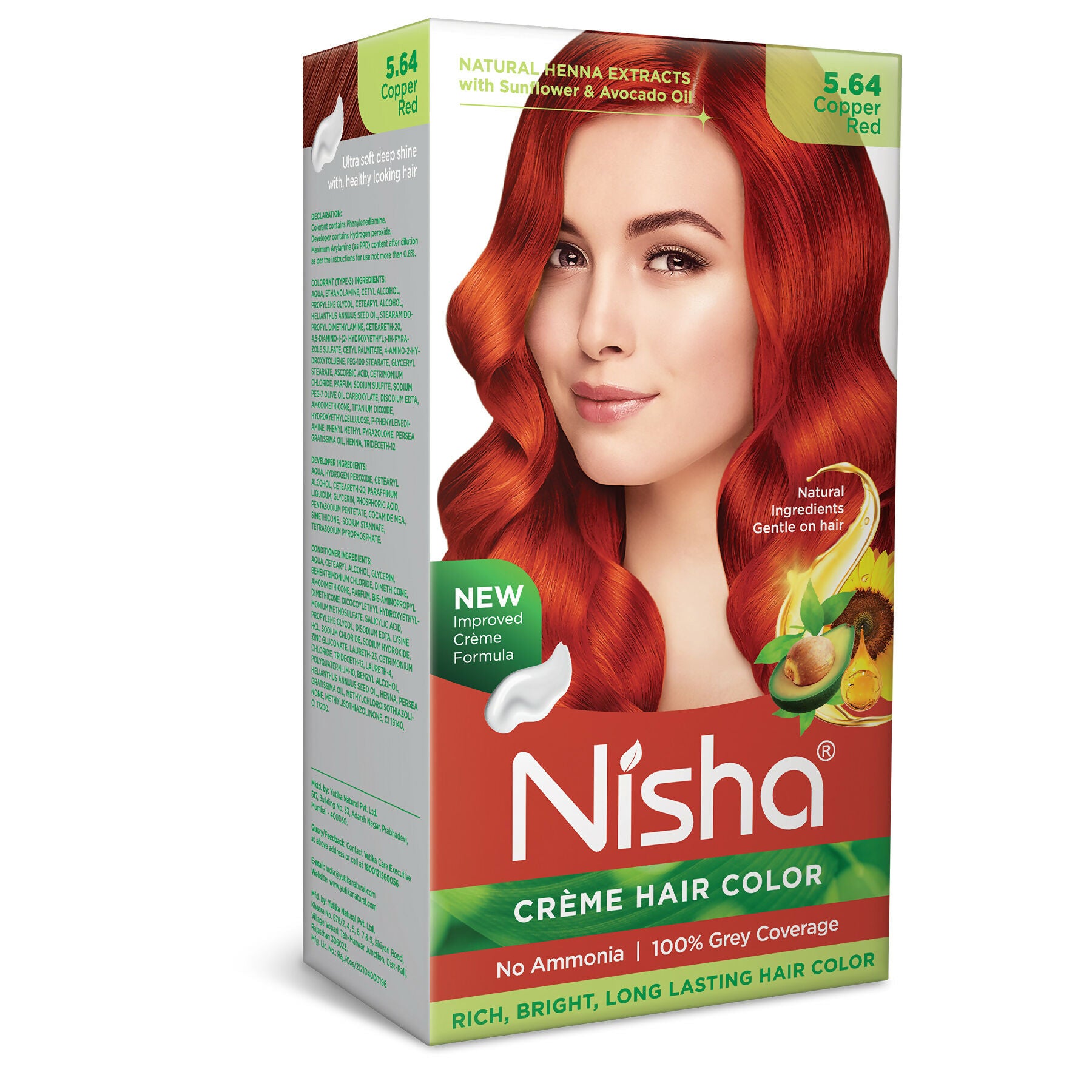 Nisha Creme Hair Color for Women - Copper Red - Distacart