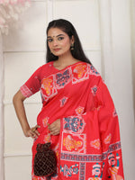 Thumbnail for Astita Silk Blend Red Saree