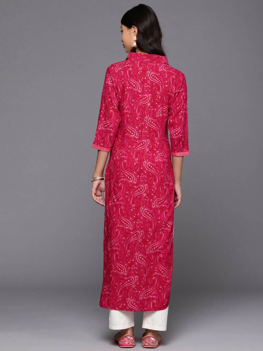 Ahalyaa Women's Traditional wear Kurta - Red - Distacart