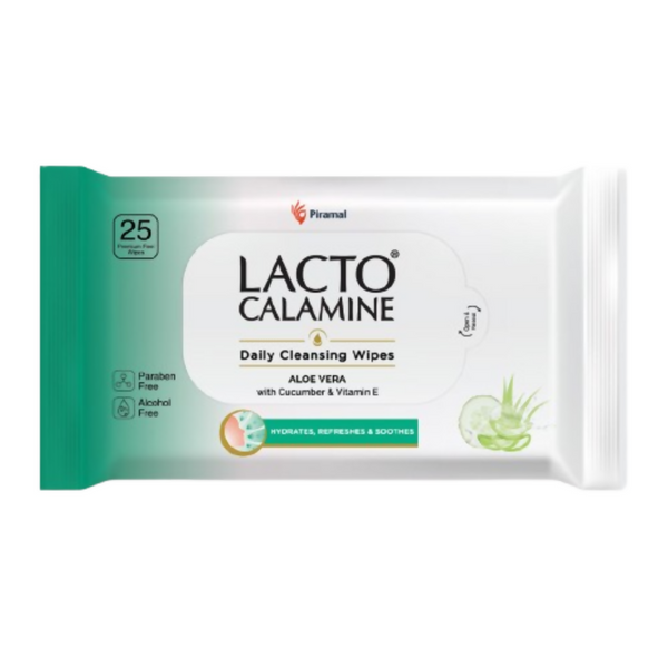 Lacto Calamine Daily Cleansing Face Wipes, Makeup Remover Wipes