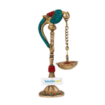 Thumbnail for CraftVatika Brass Parrot Bird Diya Oil Lamp Stand Showpiece