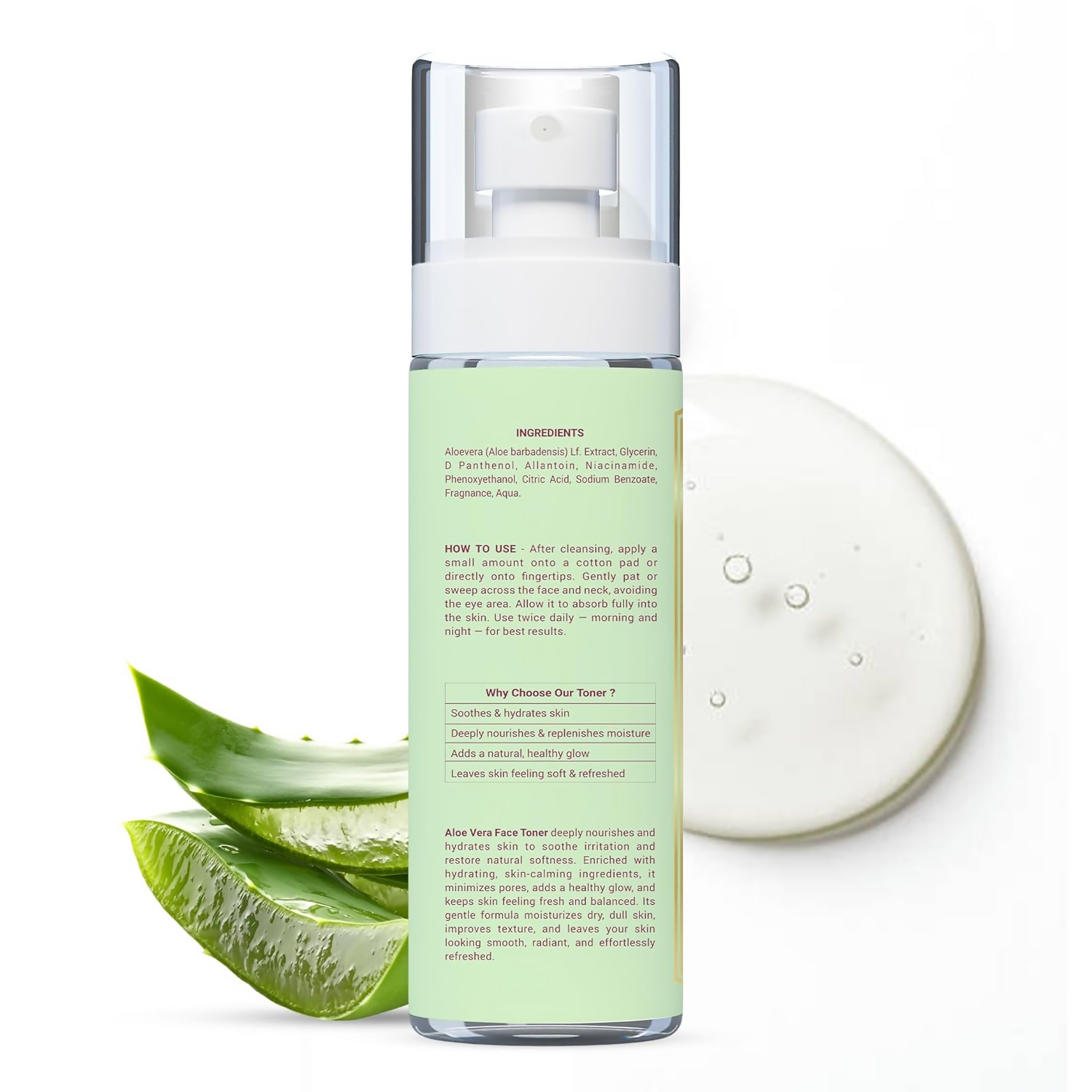 Milky Moon Aloe Vera Toner Instant Cooling & Hydrating Face Toner - Dista