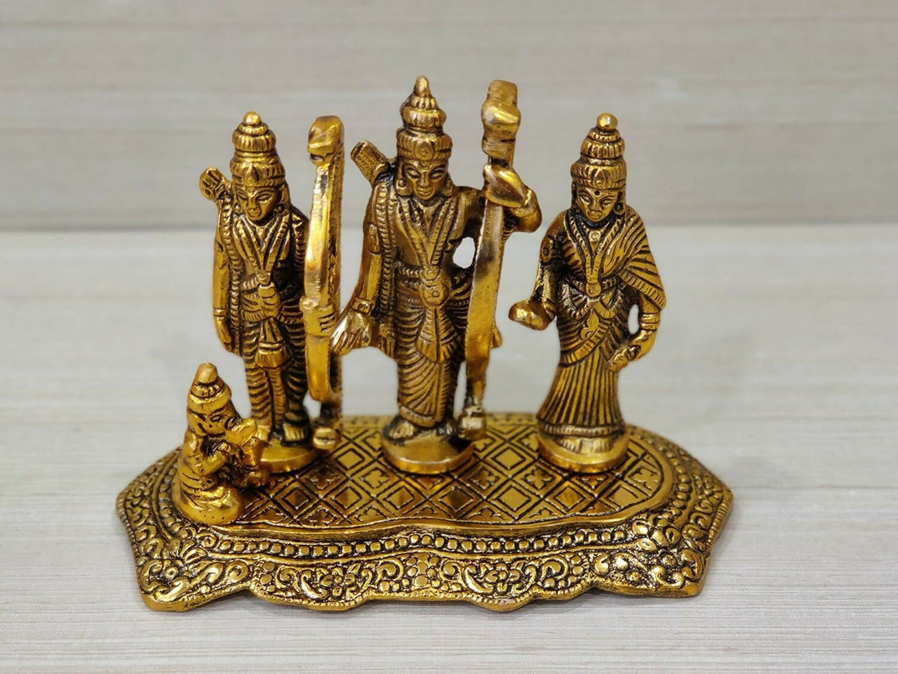 Giftnagri Lord Ram Darbar Idol Metal Showpiece Hindu Religious Idols - Distacart