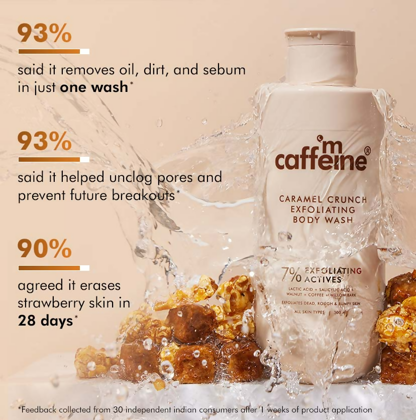 mCaffeine Caramel Crunch Exfoliating Body Wash - Distacart
