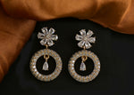 Thumbnail for Joban Fashion Women Brass Golden White Ad Earrings - Distacart