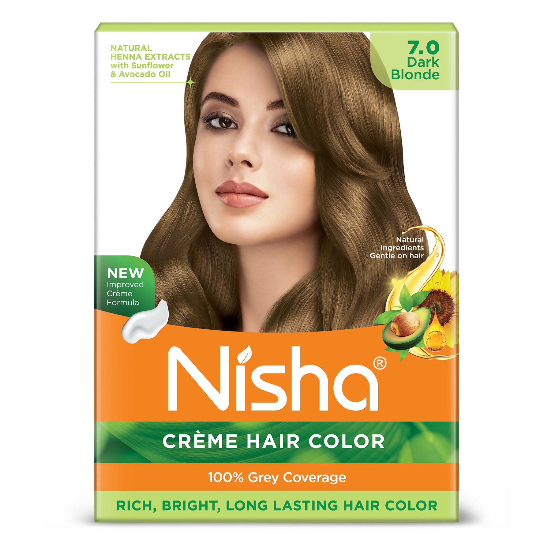 Nisha Creme Hair Color for Women - Dark Blonde - Distacart