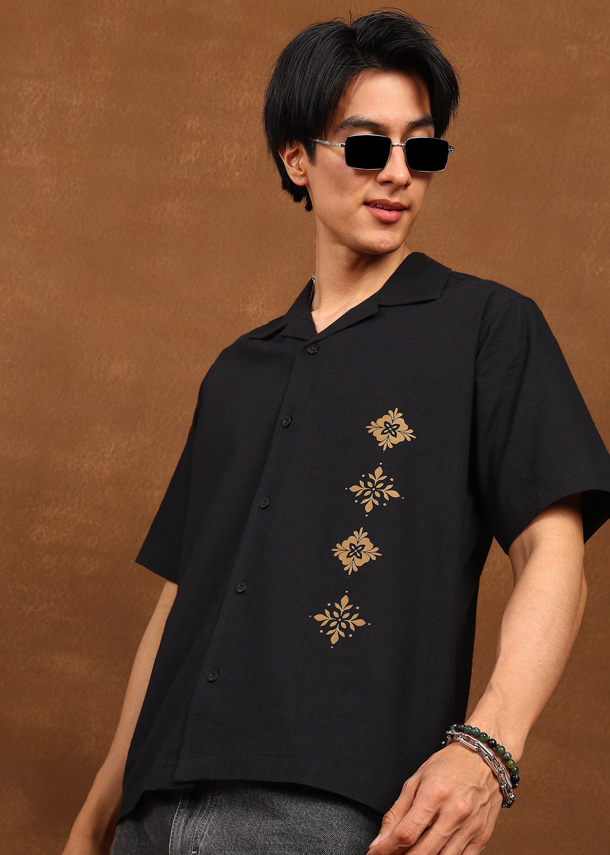 Fabmade Noir Bloom Shirt - Distacart