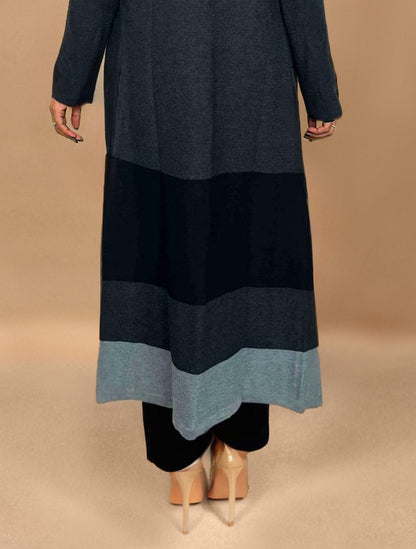 trueBrowns Dark Grey Woollen Cape - Distacart