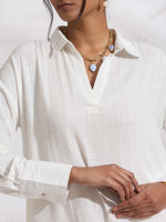 Thumbnail for trueBrowns White Cotton A-line Kurta Set