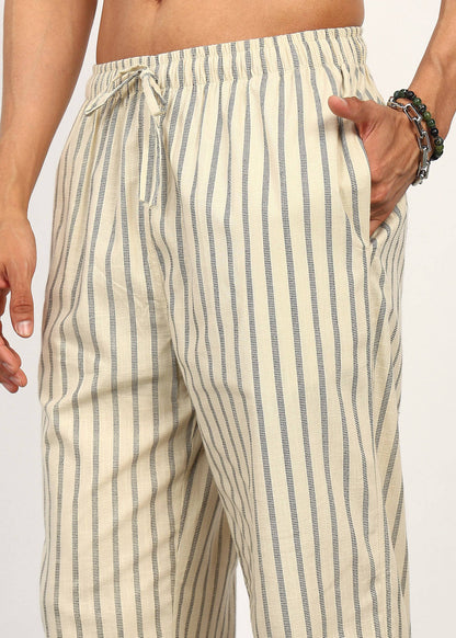Fabmade Sandline Stripe Linen Trousers - Distacart