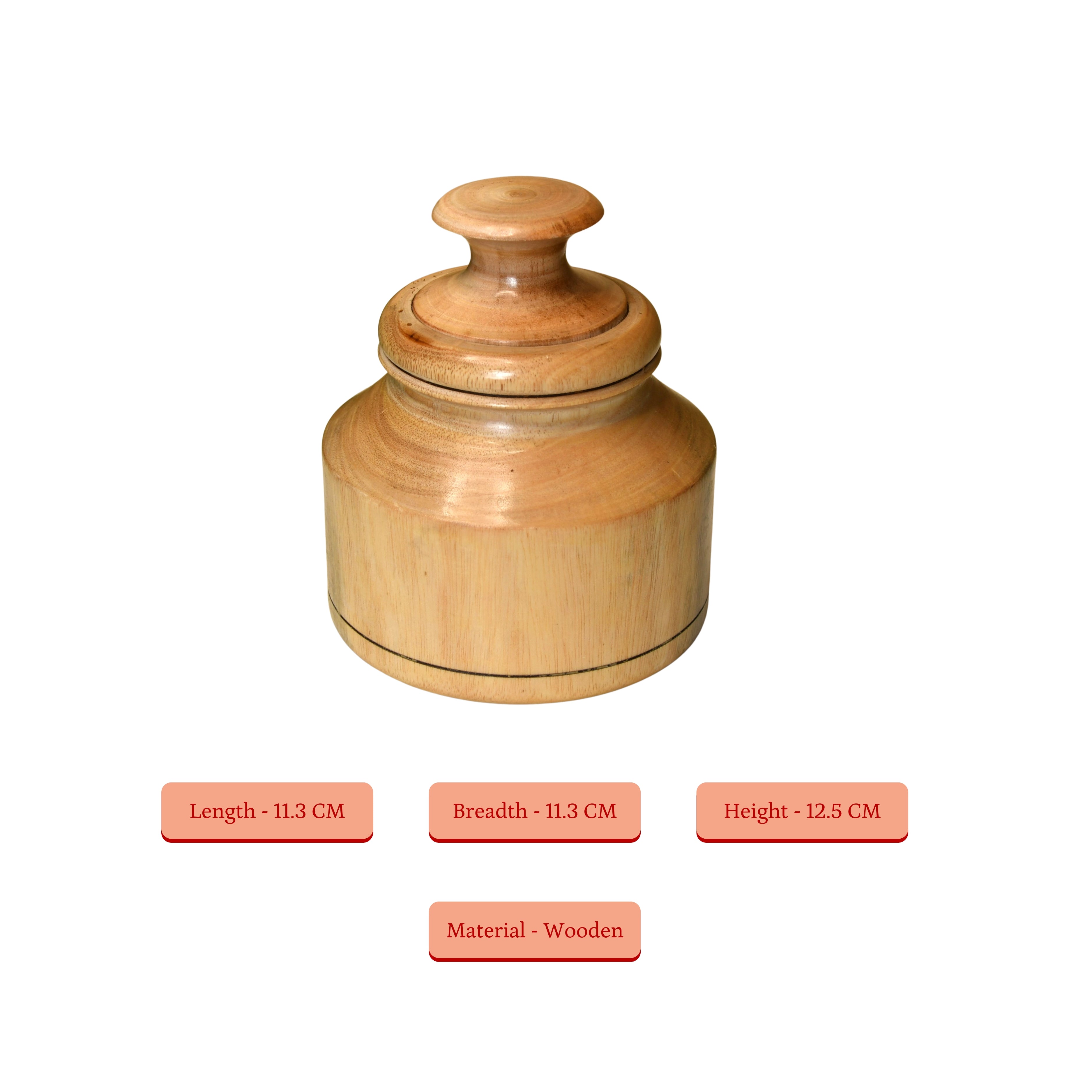 Sowpeace Premium Wooden Storage Jar for Elegant Organization