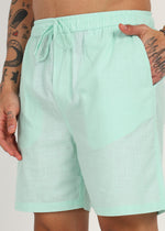 Thumbnail for Fabmade Mint Drift Linen Shorts - Distacart