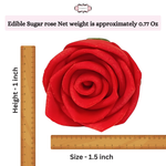 Thumbnail for confect edible rose topper edible rose for cake decorations red edible rose pack of 12