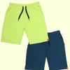 Chilins Kids Cotton Shorts Green & Blue - Distacart