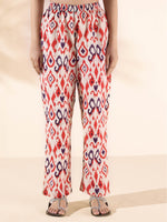Thumbnail for trueBrowns Carrot Cotton Ikat Flared Co-ord Set - Distacart