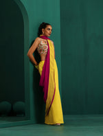 Thumbnail for trueBrowns Off White Muslin Silk Floral Jaal Printed Scoop Neck Sleeveless Blouse - Distacart