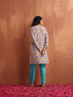 Thumbnail for trueBrowns Off White Print Kurta Co-ord Set