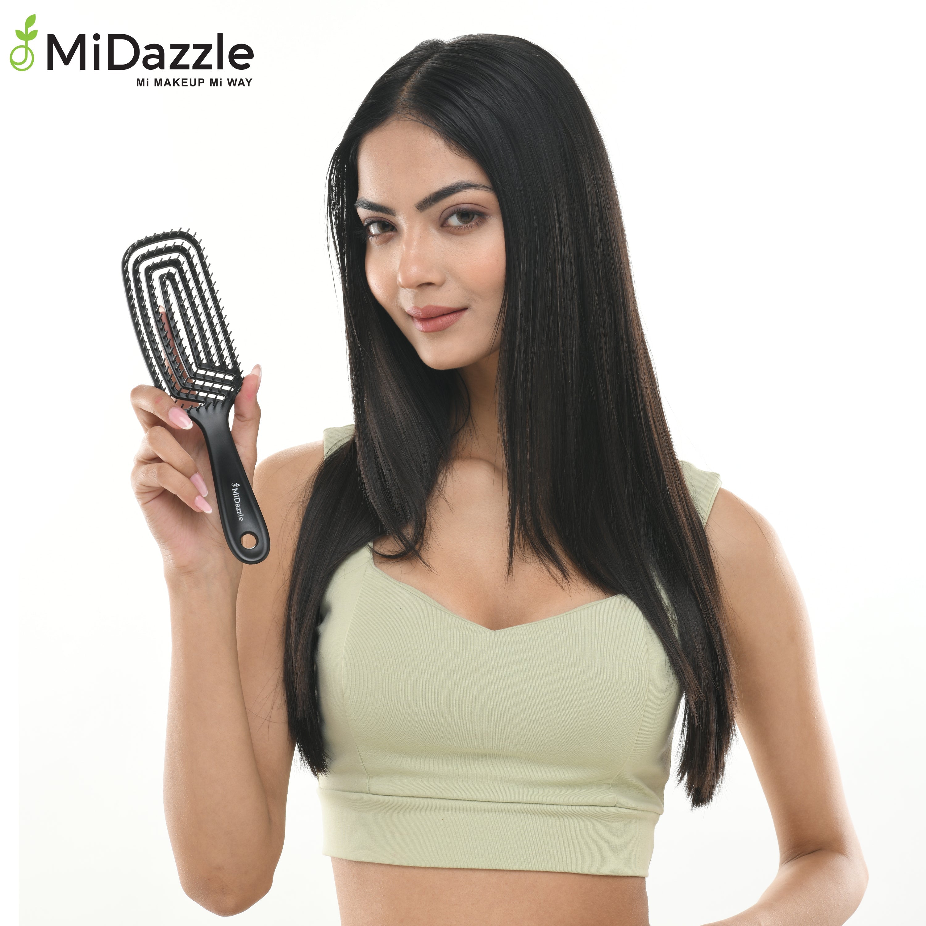 MiDazzle Hair Brush (Black 3D) MIHB0015 - Distacart