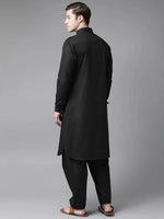 Thumbnail for Fabmade Z Black Pathani Suit