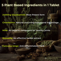 Thumbnail for Health Veda Organics Plant Based Glucosamine Chondroitin & MSM Tablets