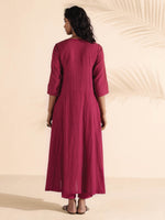 Thumbnail for trueBrowns Carrot Cotton Dobby Kurta Pant Set - Distacart